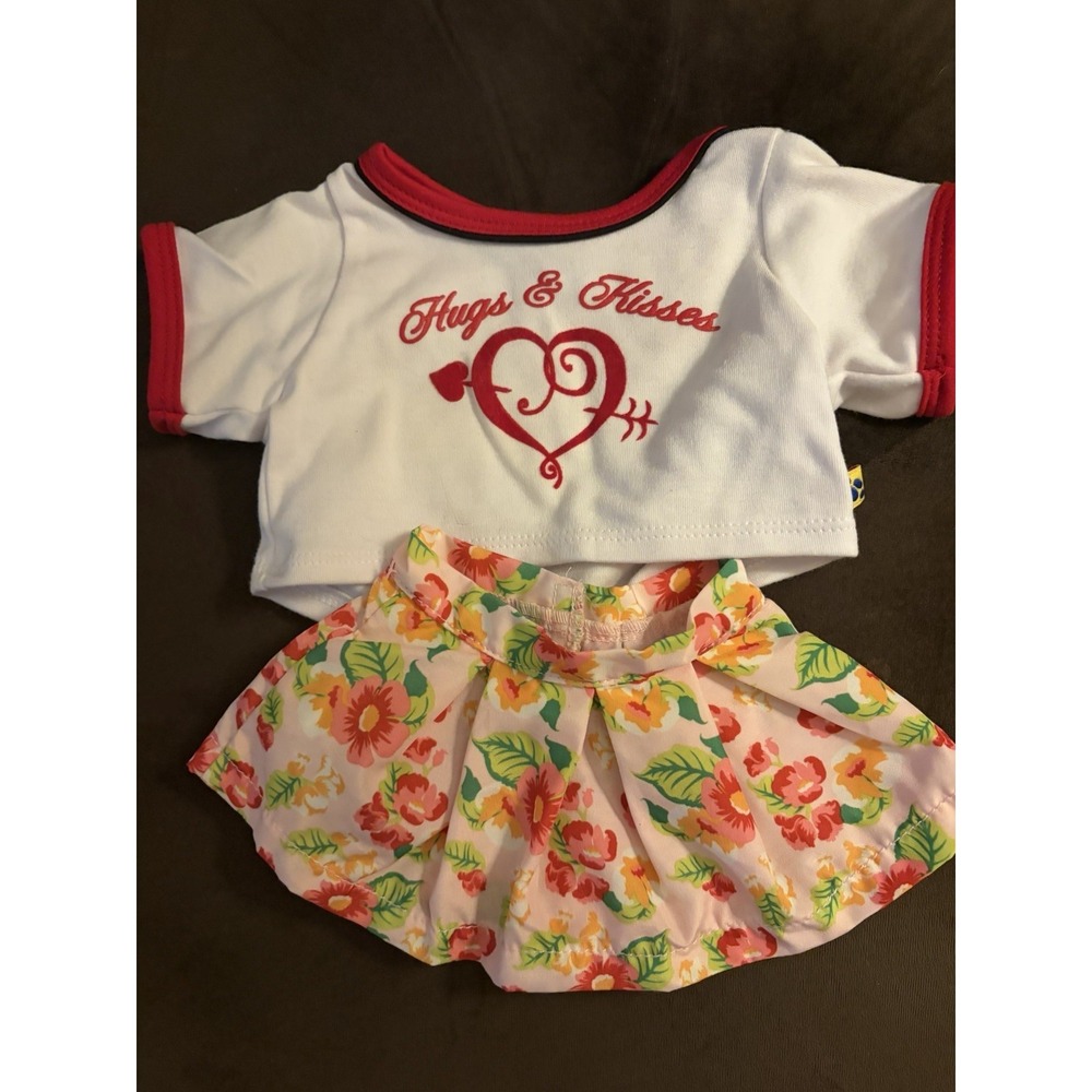 Build A Bear Outfit Clothing Accessories Top & Floral Skirt